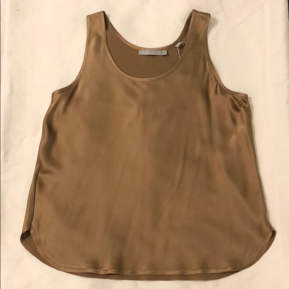 Vince - Carmel/Tan Silk Tank